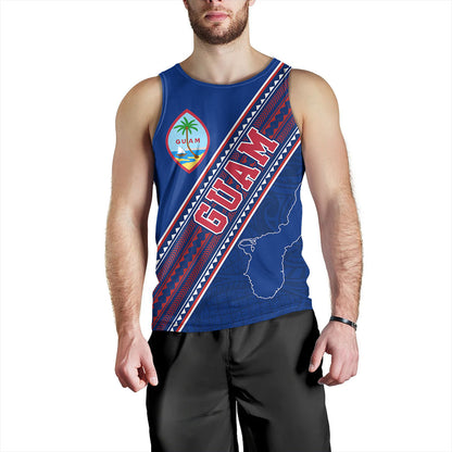Guam Tank Top Flag And Coat Of Arms