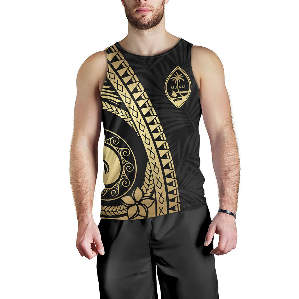 Guam Tank Top Tribal Pattern Golden