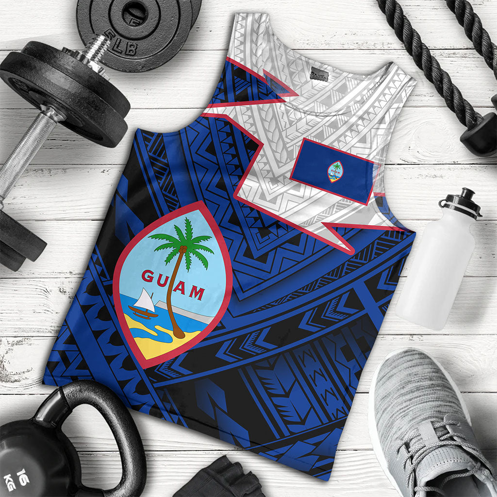 Guam Tank Top Polynesian Tattoo Flag And Coat Of Arms