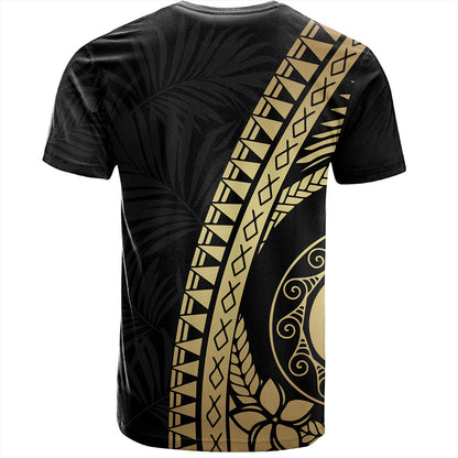 Guam T-Shirt Tribal Pattern Golden