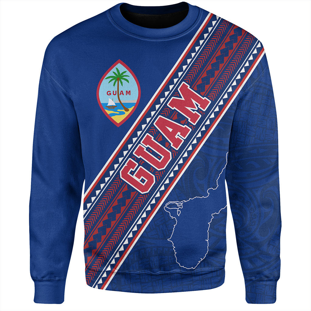 Guam Sweatshirt Flag And Coat Of Arms