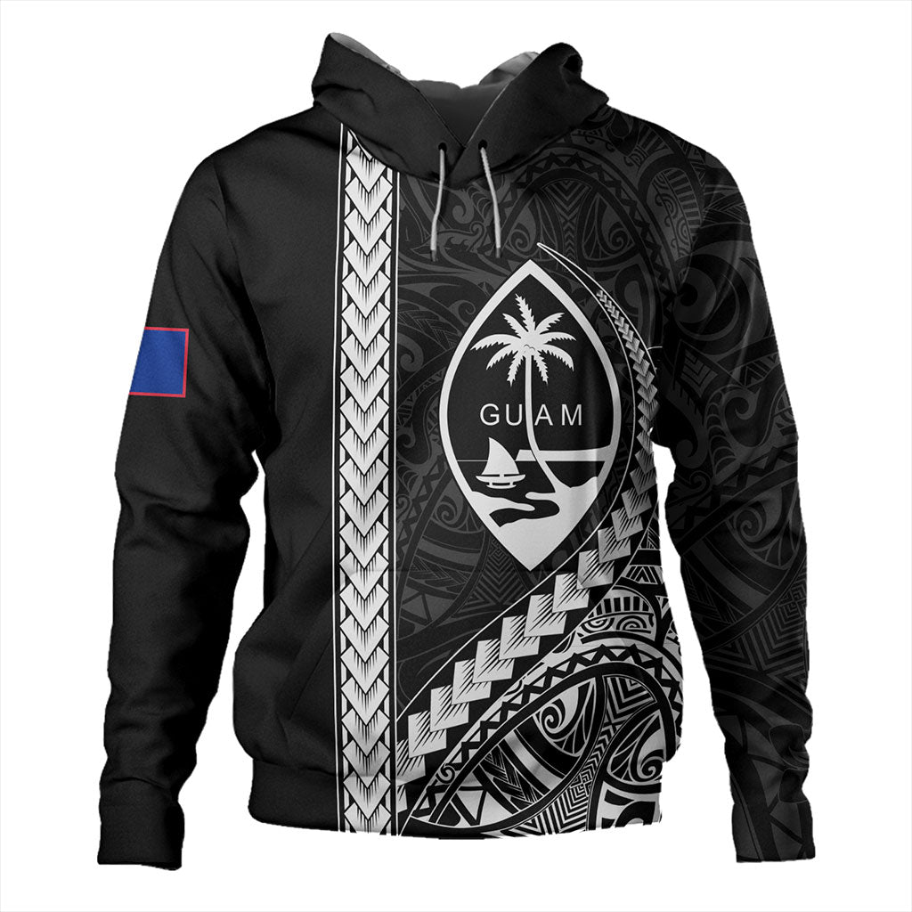 Guam Hoodie Tribal Micronesian Coat Of Arms Gray