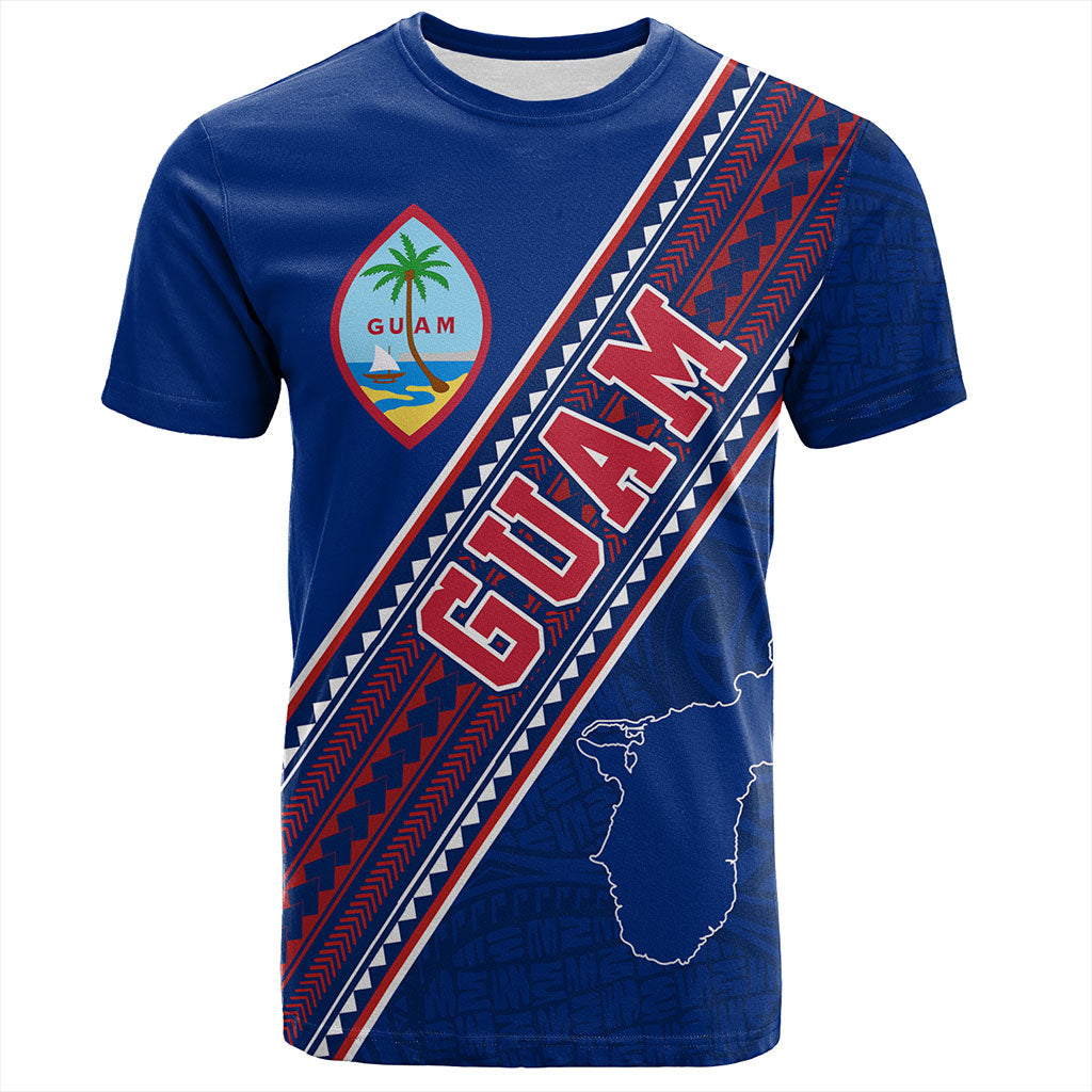 Guam T-Shirt Flag And Coat Of Arms