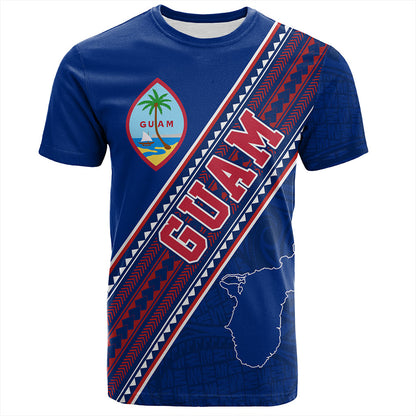 Guam T-Shirt Flag And Coat Of Arms