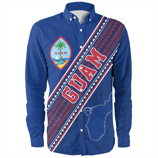 Guam Long Sleeve Shirt Flag And Coat Of Arms