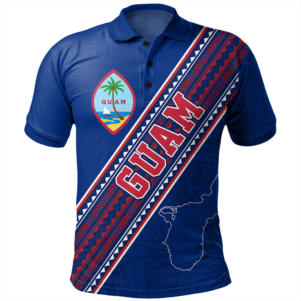 Guam Polo Shirt Flag And Coat Of Arms