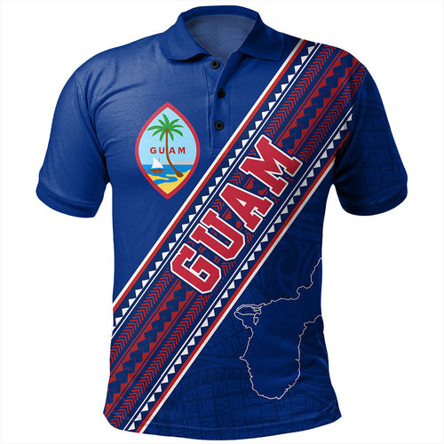 Guam Polo Shirt Flag And Coat Of Arms