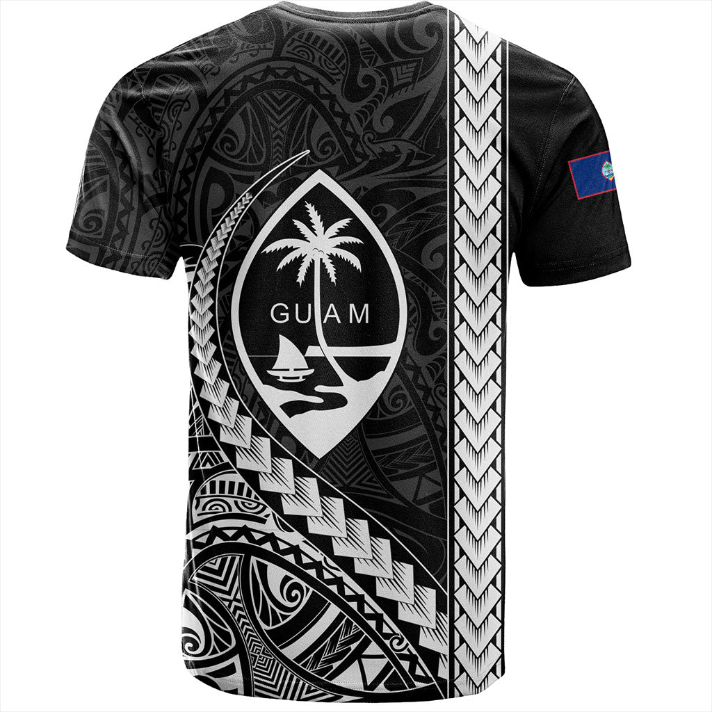 Guam T-Shirt Tribal Micronesian Coat Of Arms Gray
