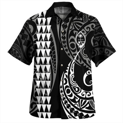 Guam Combo Dress And Shirt Coat Of Arms Kakau Style White