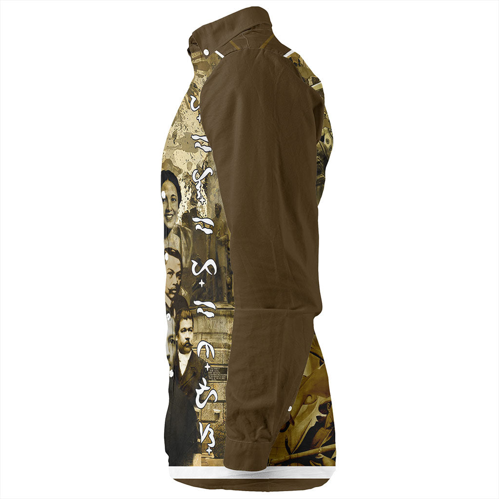 Philippines Filipinos Long Sleeve Shirt National Heroes Background