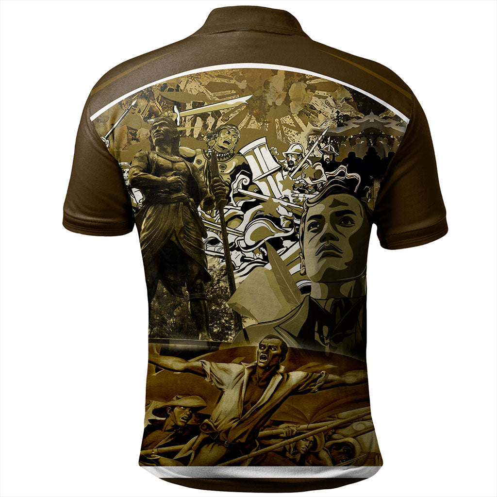 Philippines Filipinos Polo Shirt National Heroes Background