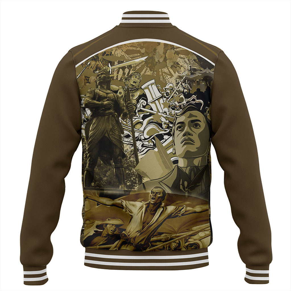 Philippines Filipinos Baseball Jacket National Heroes Background