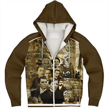 Philippines Filipinos Sherpa Hoodie National Heroes Background