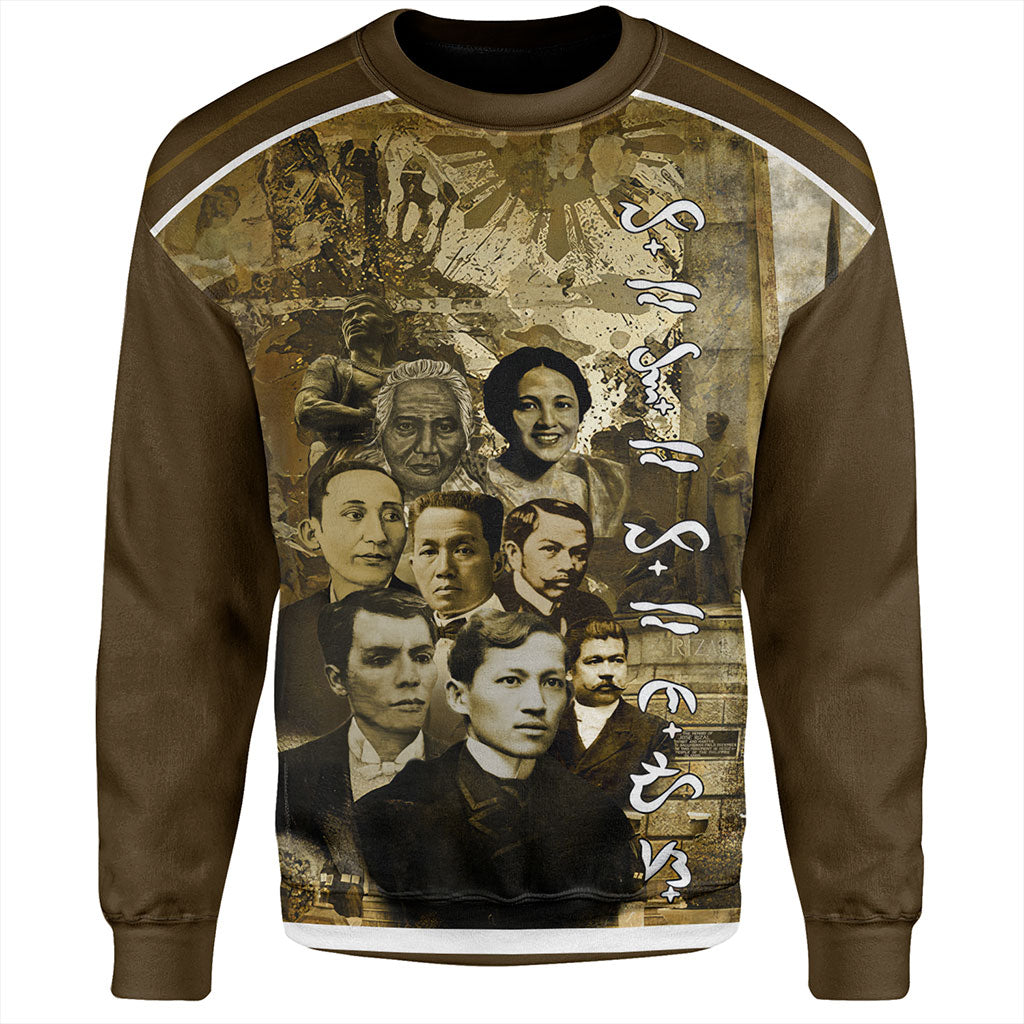 Philippines Filipinos Sweatshirt National Heroes Background