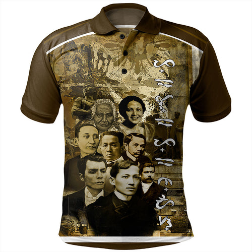 Philippines Filipinos Polo Shirt National Heroes Background