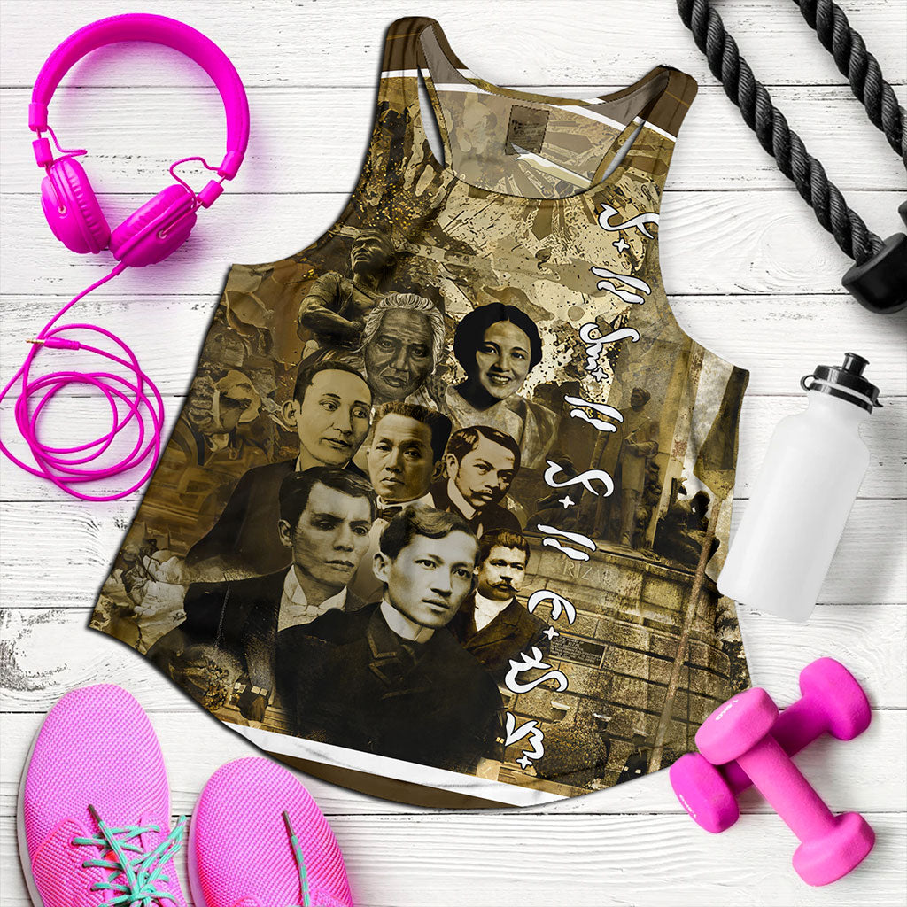 Philippines Filipinos Women Tank National Heroes Background