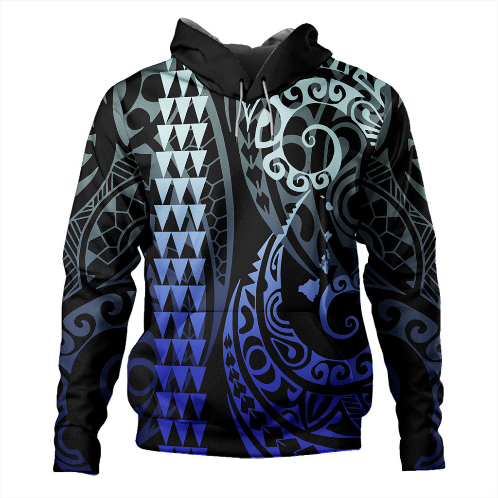 Hawaii Hoodie Map Kakau Style