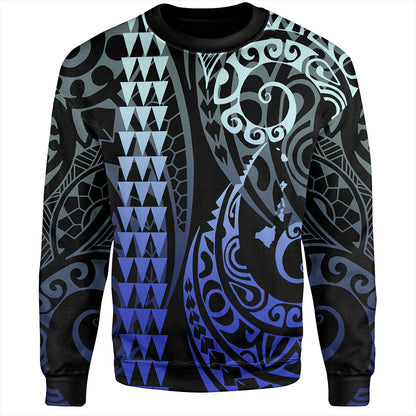 Hawaii Sweatshirt Map Kakau Style