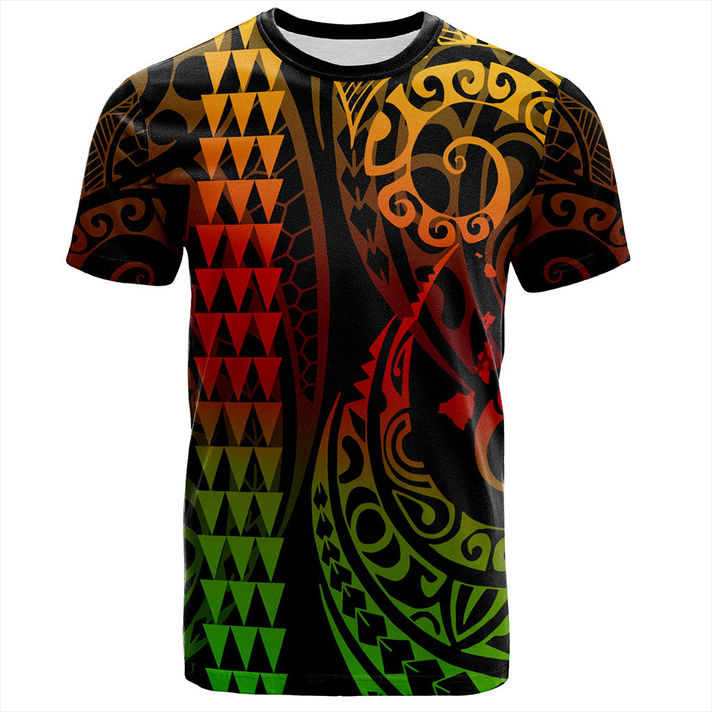 Hawaii T-Shirt Map Kakau Style