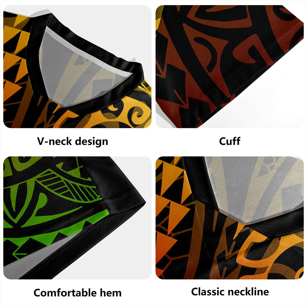 Hawaii Rugby Jersey Map Kakau Style