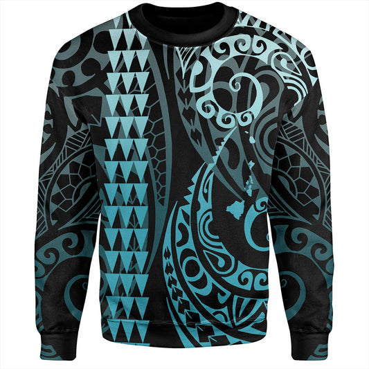 Hawaii Sweatshirt Map Kakau Style