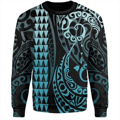 Hawaii Sweatshirt Map Kakau Style