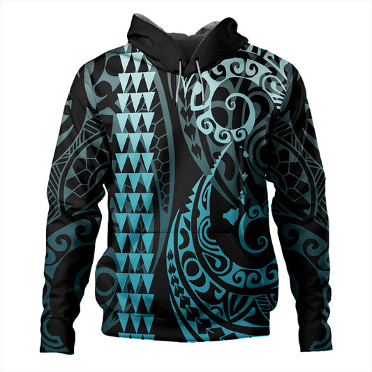 Hawaii Hoodie Map Kakau Style