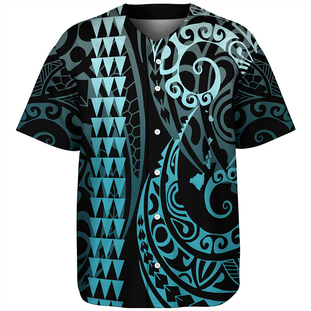Hawaii Baseball Shirt Map Kakau Style