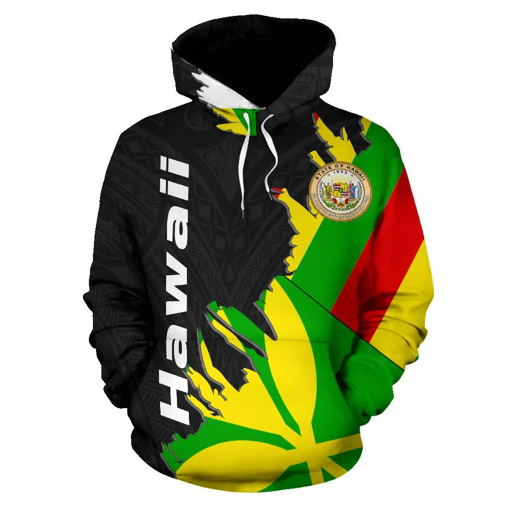 Hawaii All Over Hoodie - Wrap Style