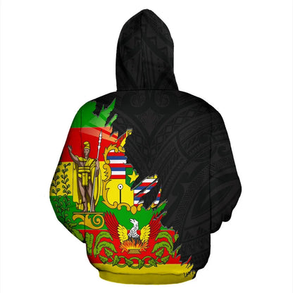 Hawaii All Over Hoodie - Wrap Style