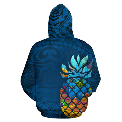 Hawaii Aloha Pineapple All Over Hoodie
