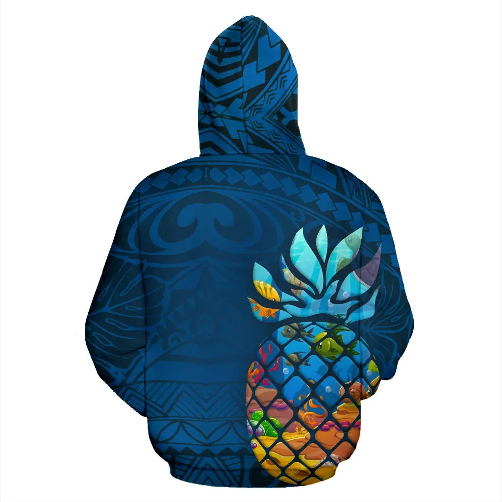 Hawaii Aloha Pineapple All Over Hoodie