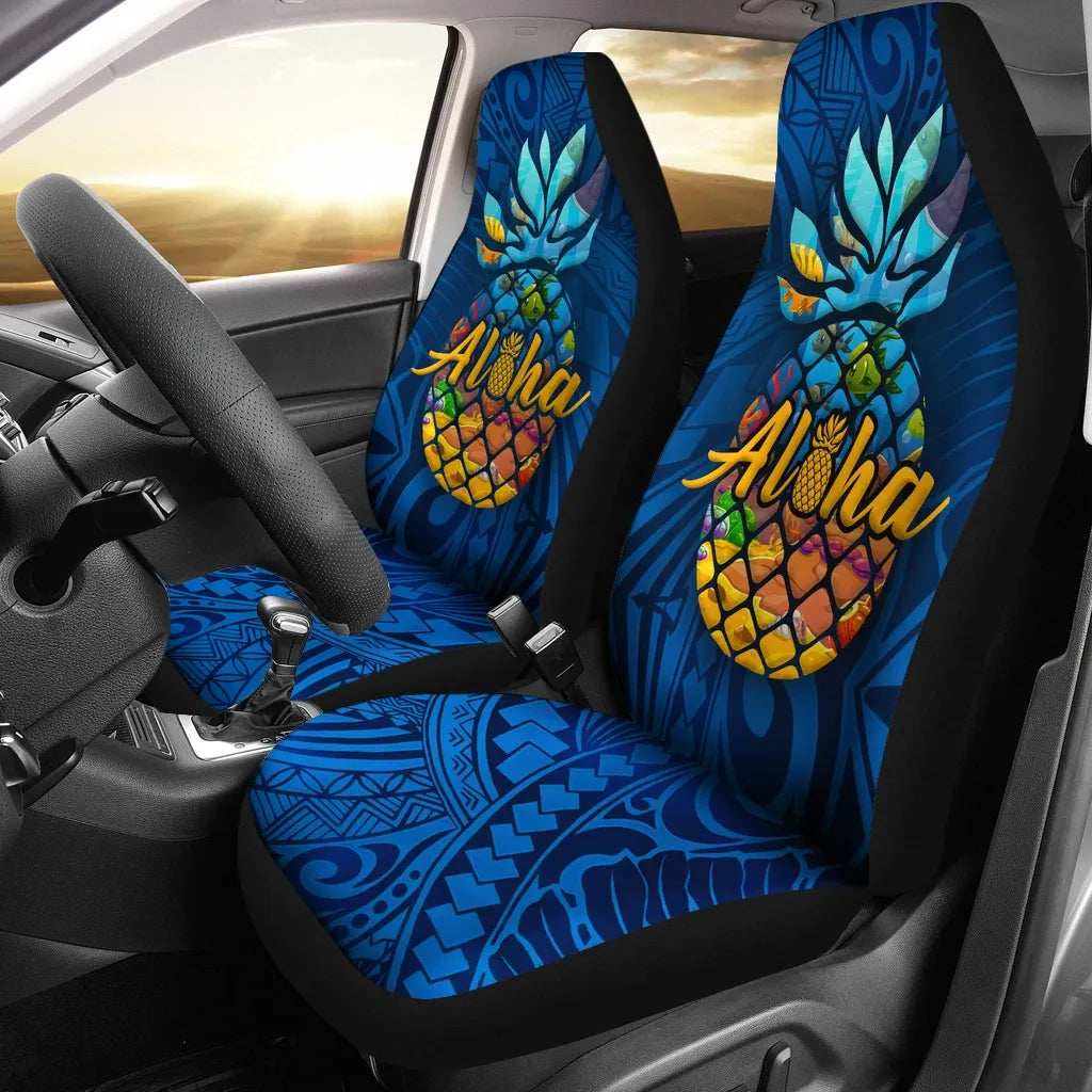 Hawaii Car Seat Covers - Aloha Pineapple