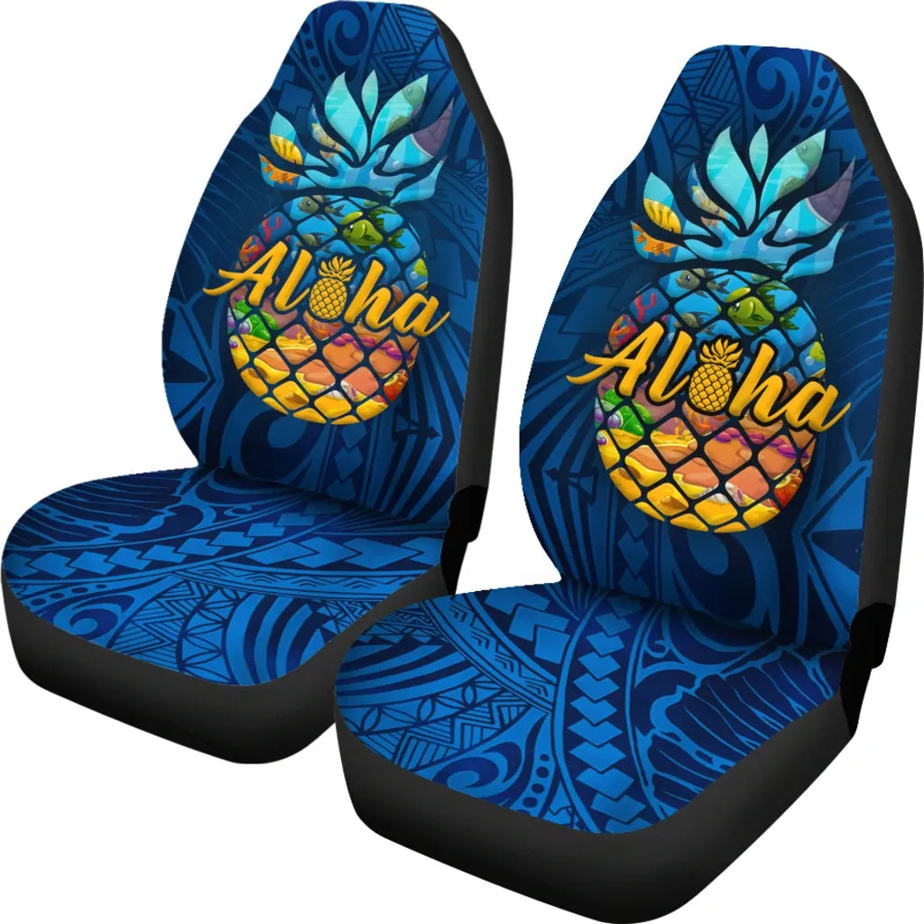 Hawaii Car Seat Covers - Aloha Pineapple