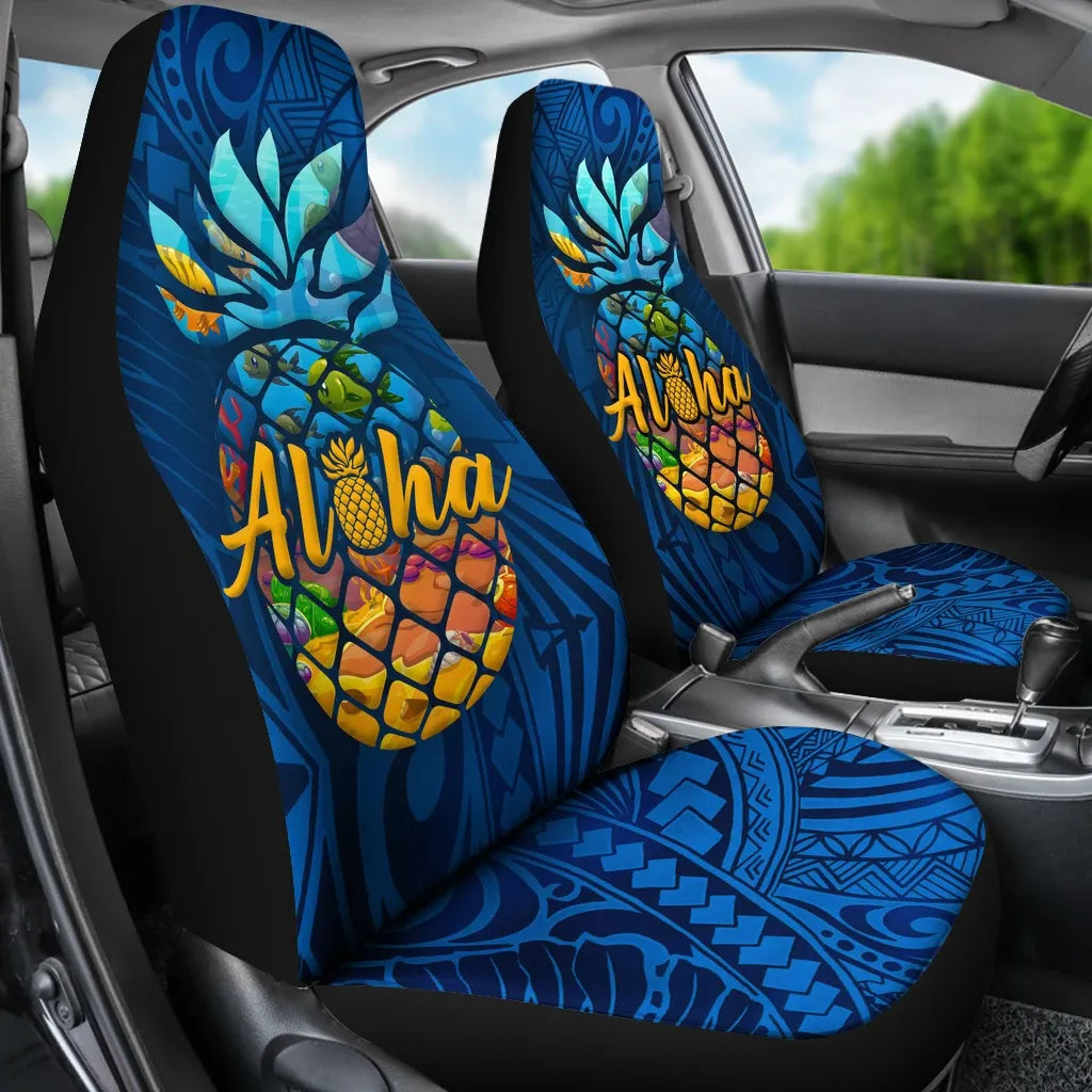 Hawaii Car Seat Covers - Aloha Pineapple