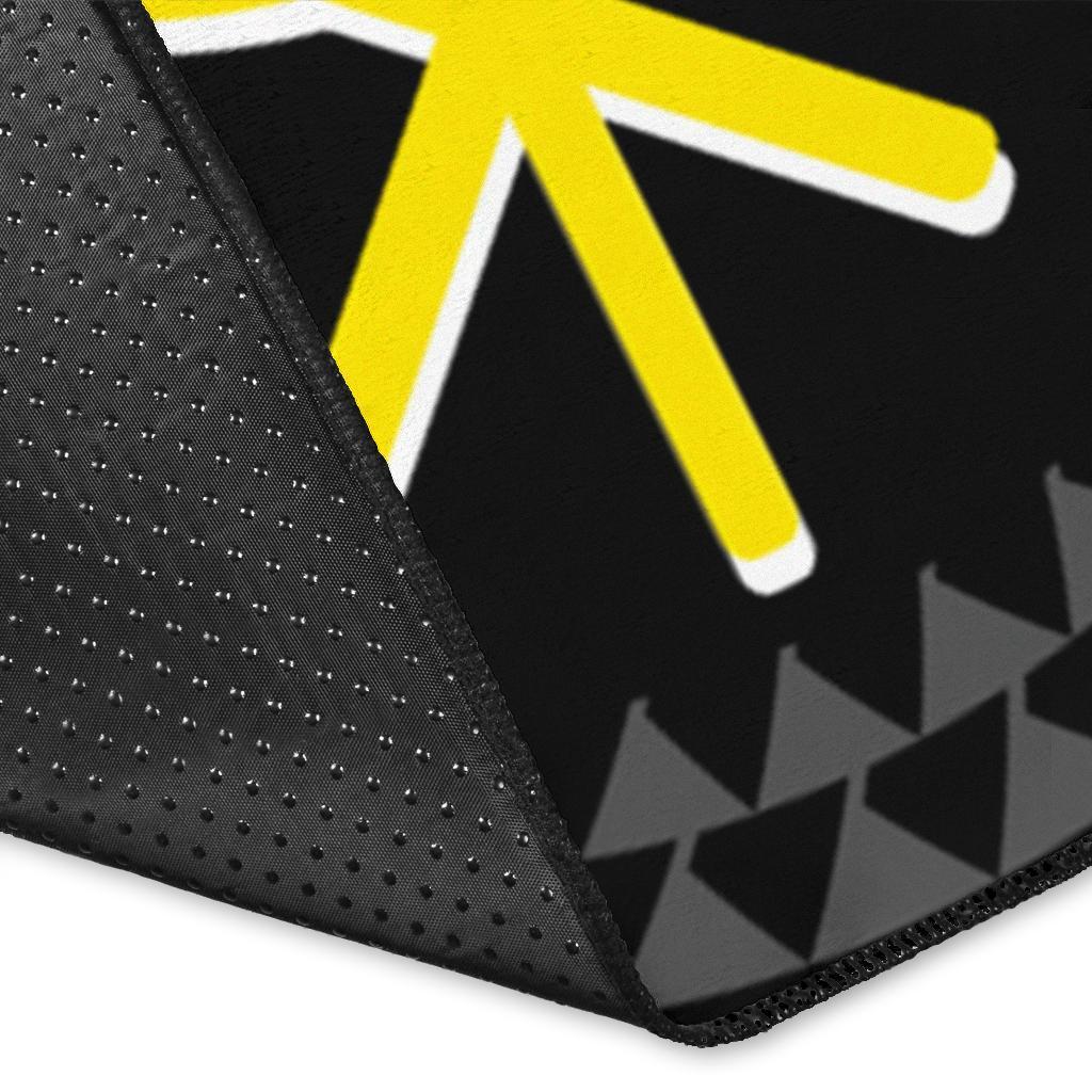 Hawaii Area Rug - Hawaii Kanaka Maoli And Map (Black)