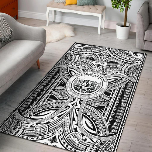 Hawaii Area Rugs - Polynesian Tattoo & Hawaii Coat of Arm