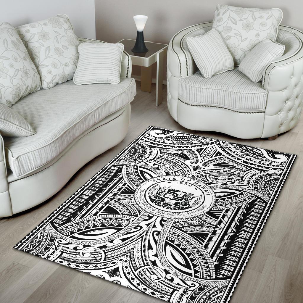 Hawaii Area Rugs - Polynesian Tattoo & Hawaii Coat of Arm