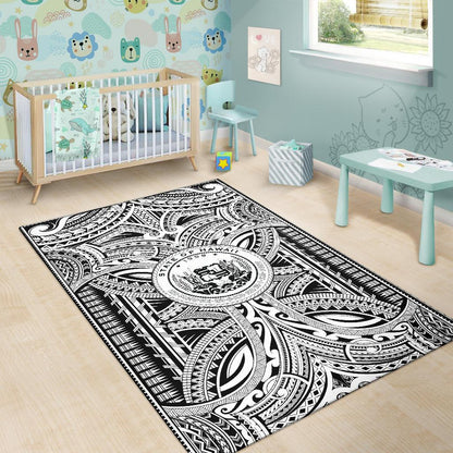 Hawaii Area Rugs - Polynesian Tattoo & Hawaii Coat of Arm