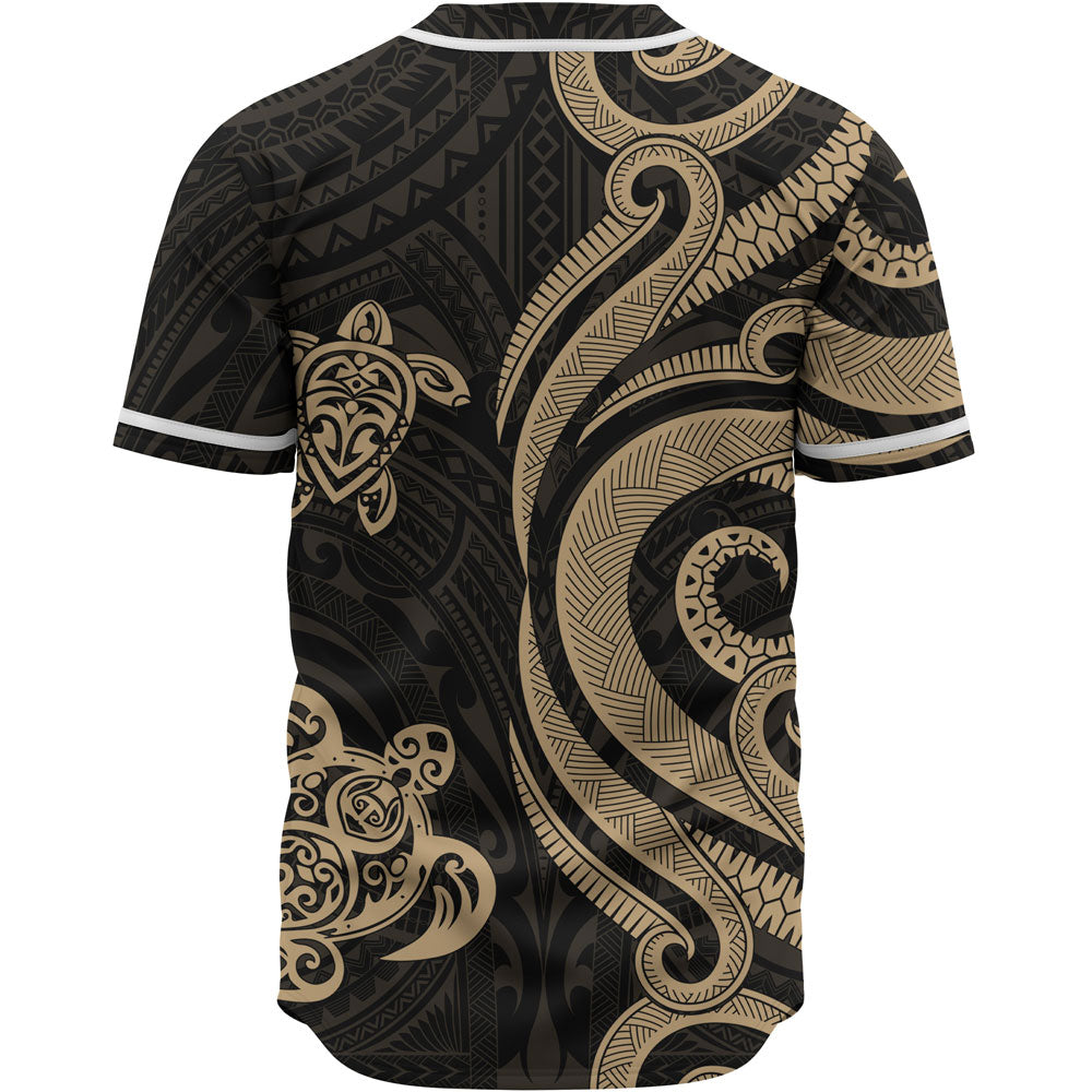 Hawaii Baseball Shirt - Gold Tentacle Turtle