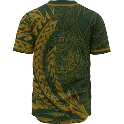 Hawaii Baseball Shirt - Green Wings Style