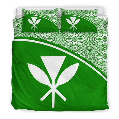Hawaii Duvet Cover Set - Green Curve Style