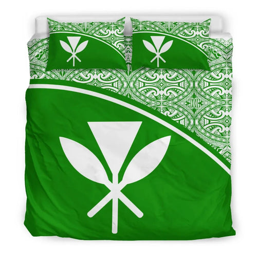 Hawaii Duvet Cover Set - Green Curve Style