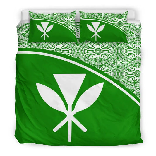 Hawaii Duvet Cover Set - Green Curve Style
