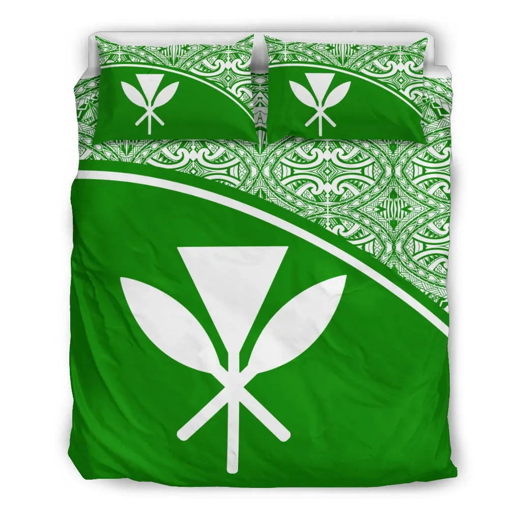 Hawaii Duvet Cover Set - Green Curve Style