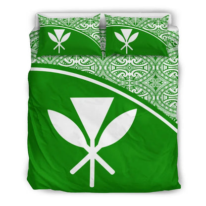 Hawaii Duvet Cover Set - Green Curve Style