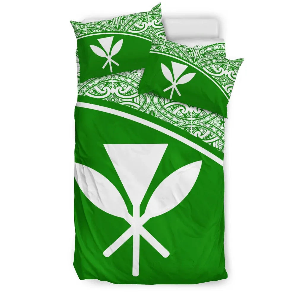 Hawaii Duvet Cover Set - Green Curve Style