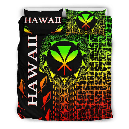Hawaii Bedding Set - Kanaka Maoli Rocket Style (Reggae)