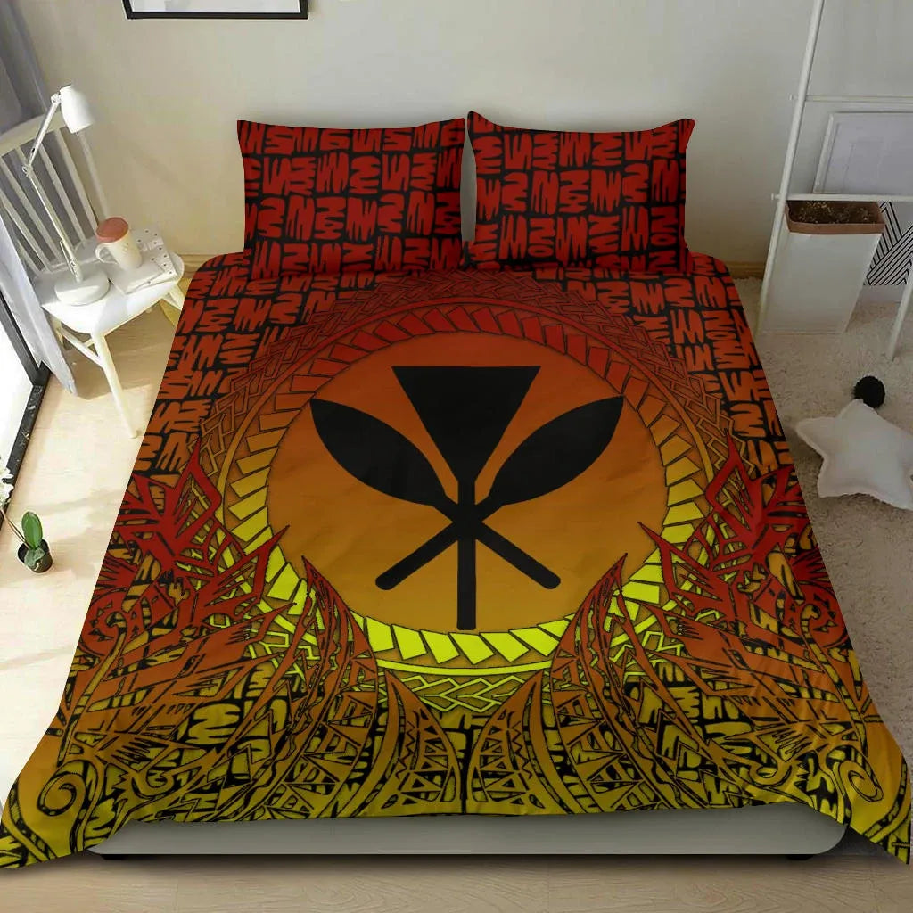 Hawaii Bedding Set - Polynesian Circle Pattern