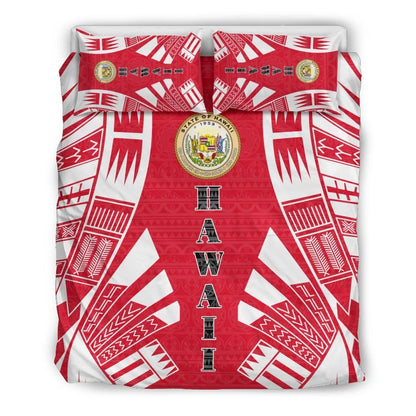 Hawaii Duvet Cover Set - Polynesian Tattoo Flag